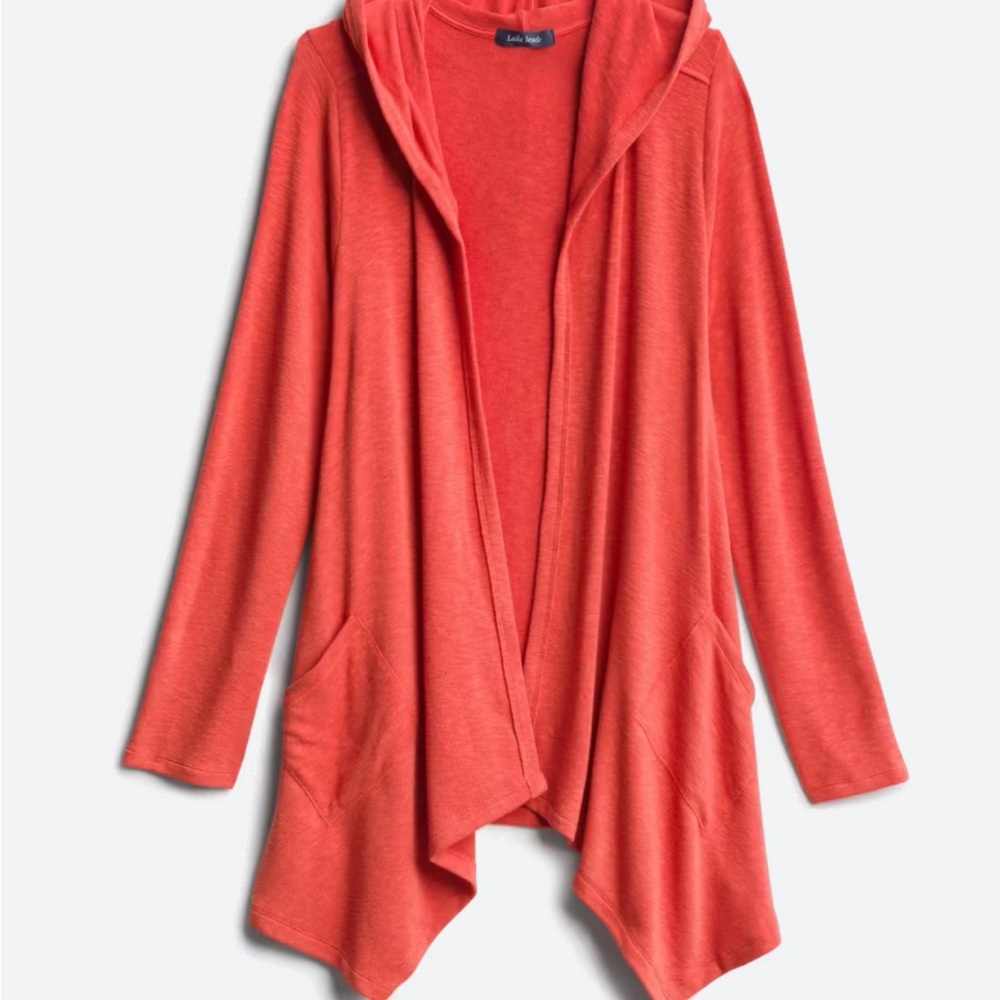 Layla Jade Salderas Hooded Cardigan Coral 1X